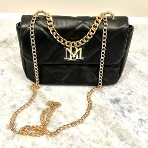 Badgley Mischka black quilted cross body